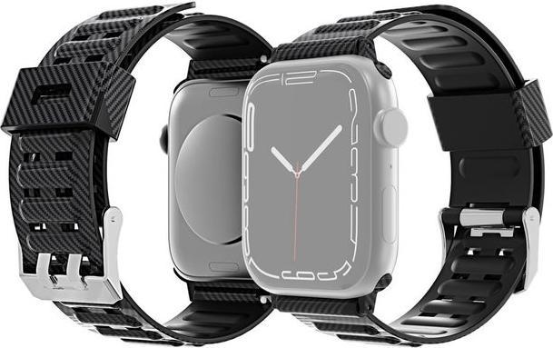 Actual product image MU Style Carbon Look Series TPU Plastic Wristband (44 mm, 45 mm, 42 mm, TPU Plastic)