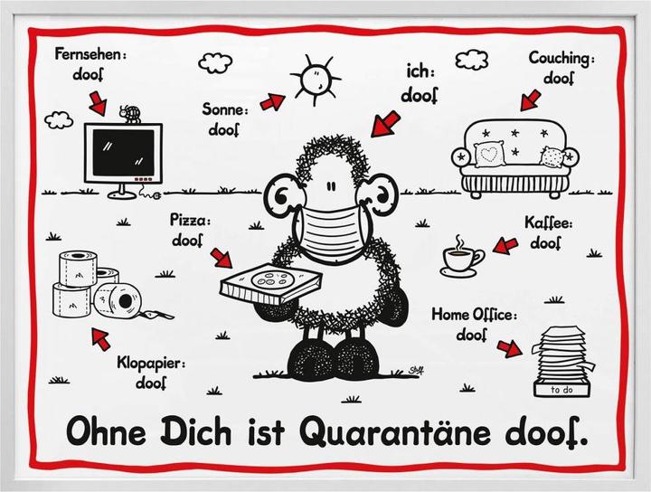 Image du produit Sheepworld La quarantaine, c'est nul (30 x 24 cm)