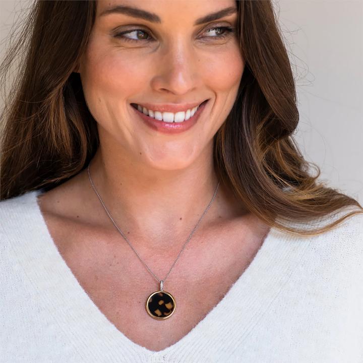 Actual product image Ti Sento Milano Necklace and pendant tortoiseshell bicolour 6795TU (925 silver, 43 cm)