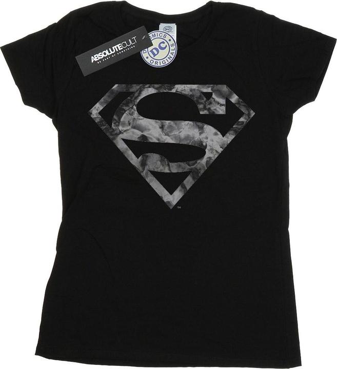 Actual product image Womens/Ladies Superman Marble Logo Cotton T-Shirt (M)