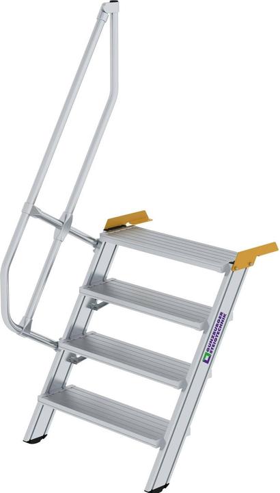 Actual product image Munk Stairs 60ï¿½ tread width 800 mm 4 treads aluminium ribbed (Scaffolding, 80 cm)