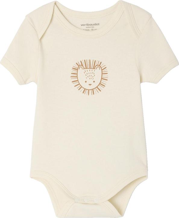 Produktbild Vertbaudet Bio-Kollektion: 3er-Pack Baby Bodys mit kurzen Ärmeln, Safari-Motive (92)
