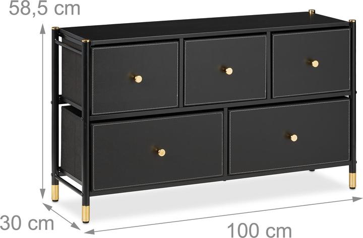 Actual product image Relaxdays Chest of Drawers (100 x 30 x 58.5 cm)