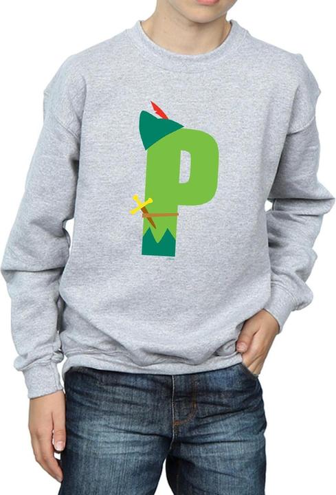 Actual product image Disney Boys Alphabet P Is For Peter Pan Sweatshirt (140, 146)