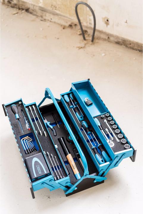 Image du produit HAZET Caisse métallique à outils ∙ avec assortiment 190/79 ∙ 0,5 x 2,8 - 1,2 x 6,5 ∙ 2 - 22 ∙ PH1 -… (79 pièces)