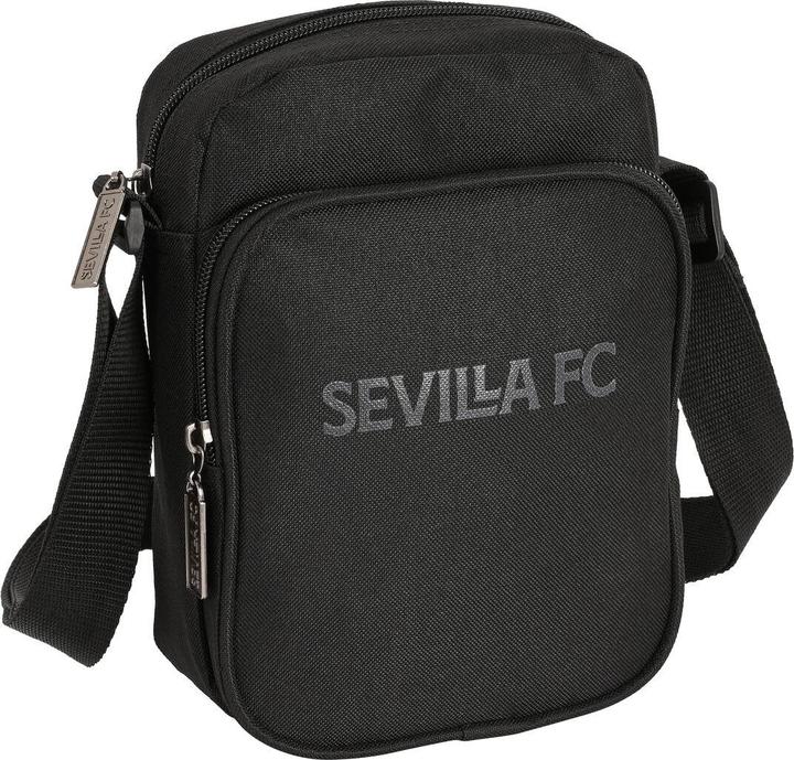 Sevilla Fútbol Club Umhängetasche Teen 16 x 22 x 6 cm Schwarz