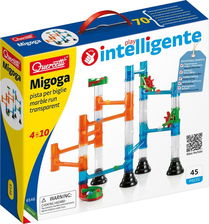 Actual product image Quercetti Migoga Marble Run Transparent (45 pieces)
