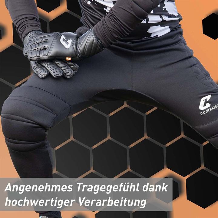 Produktbild Catch & Keep Kinder Erwachsene Goalie Hose Keeperhose Torwarthose Fussballhose Trainingshose Tormannhose (140)