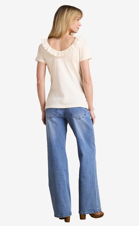 Produktbild Envie de Fraise Bio-Kollektion: Umstands-Shirt aus Pointelle-Jersey mit Rückenausschnitt (W36/L38)