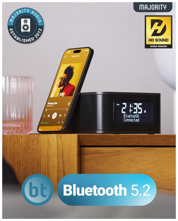 Immagine prodotto Majority Knapton DAB+ Radio mit Qi Ladefunktion (VHF, DAB, Bluetooth)