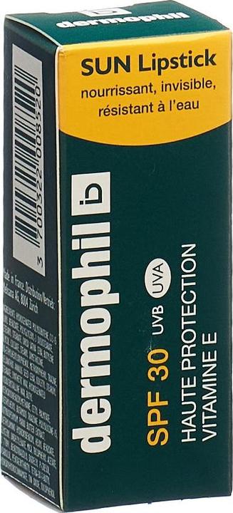 Image du produit Dermophil Rouge à lèvres solaire (Stick solaire, Crème solaire visage, SPF 30, 13 g)