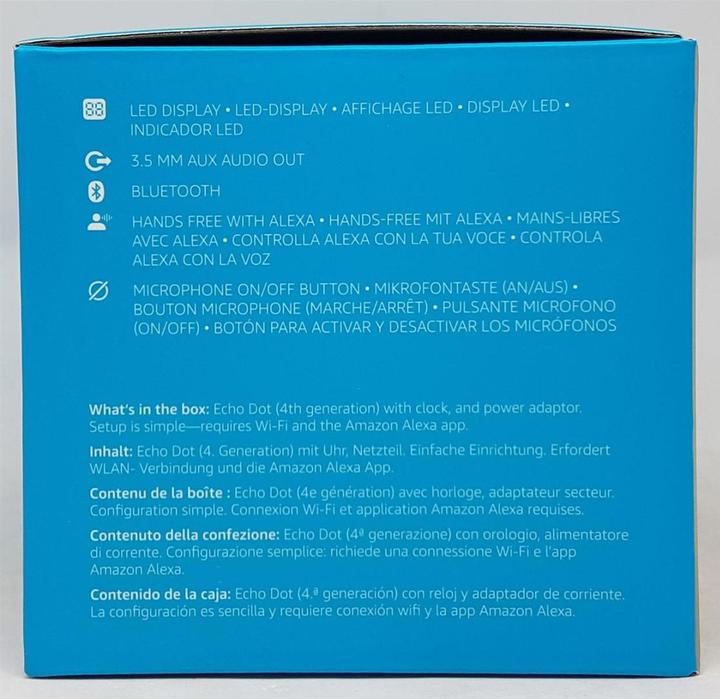 Image du produit Amazon Echo Dot (4ème génération) avec horloge (Amazon Alexa)