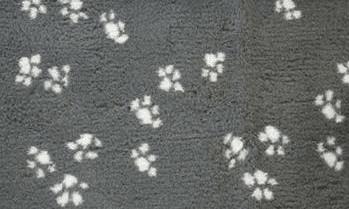 Dry Bed Hundedecke, grau mit weissen Pfoten (Hund)