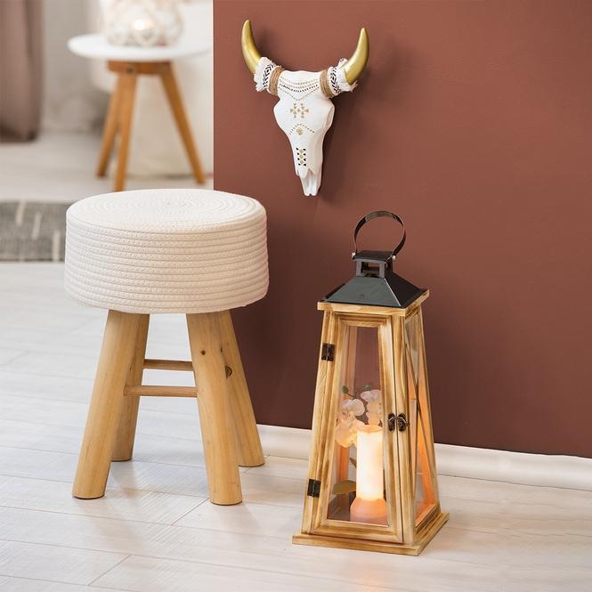 Actual product image MICA Living Decorative stool - made of wood - approx. 29 x 41 cm