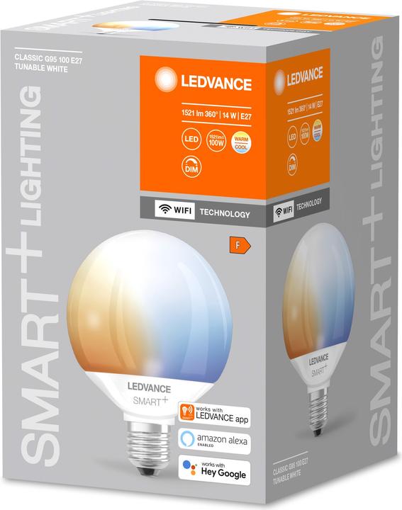 Produktbild Ledvance Smart+ Wifi Globe (E27, 14 W, 1521 lm, 1 x, F)