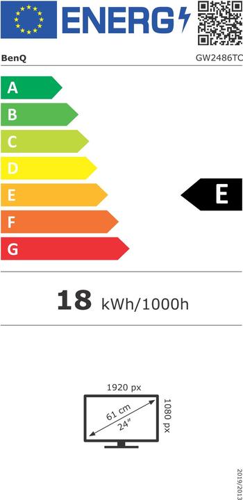 Energy Label BenQ GW2486TC IPS USB-C HUB (1920 x 1080 pixels, 23.80")