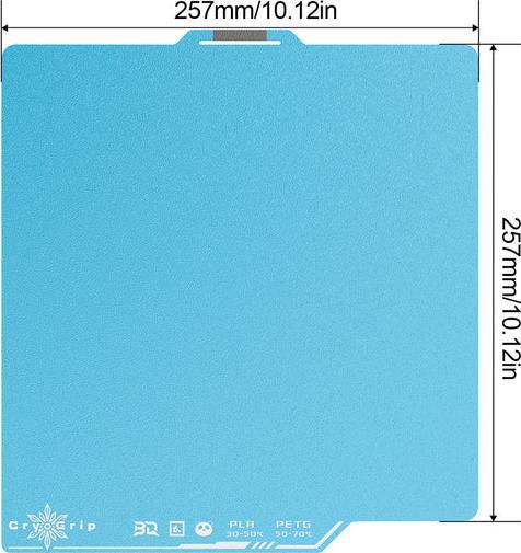 Produktbild 3d-printerstore.ch BIQU Buildplate CryoGrip Pro für Bambu Lab P1/X1/A1 - Glacier