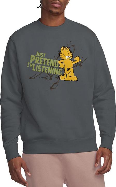 Actual product image Garfield Unisex Adult Just Pretend I'm Listening Sweatshirt (M)