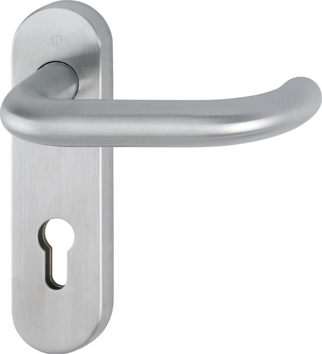 Immagine prodotto Hoppe Set di piastre corte Paris E138/353KH in acciaio inox F69 PZ set di maniglie a leva arrotondate (Set di porte)