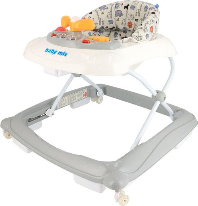 Actual product image Baby Mix 47976 Gehwagen Mit Lenker Silikonräder Grau