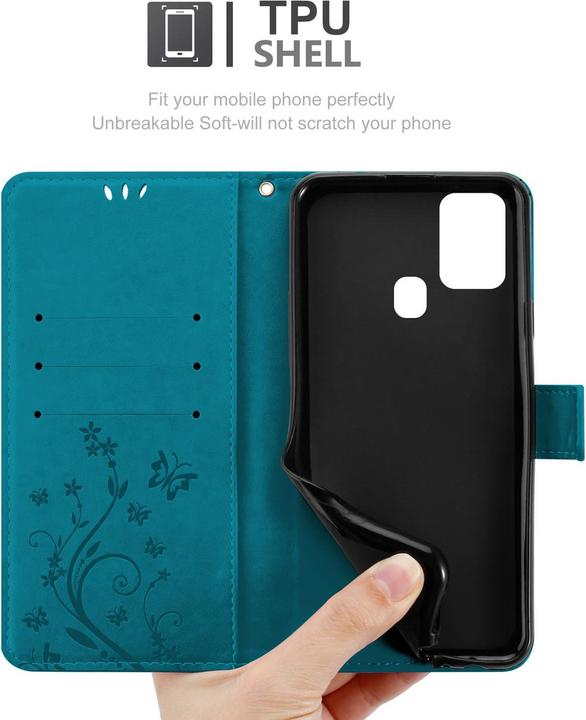 Productafbeelding Cadorabo Bloemen Boekomslag (Samsung Galaxy A21)