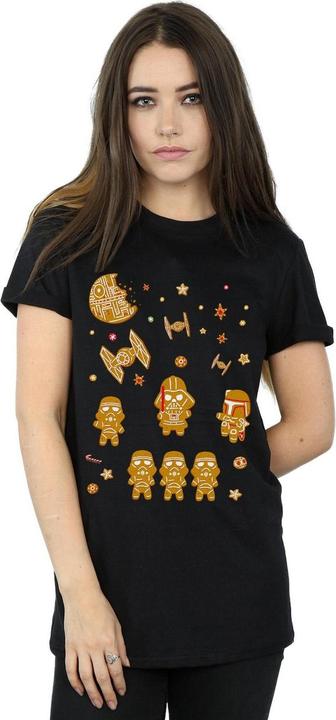 Actual product image Star Wars Womens/Ladies Gingerbread Empire Cotton Boyfriend T-Shirt (XXL)