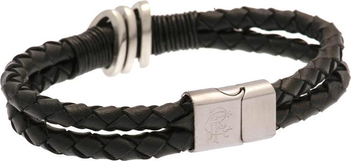 Image du produit Rangers FC Bracelet en cuir avec armoiries (20 cm, Matériau 100% synthétique)