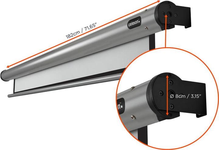 Actual product image Celexon Home Cinema electric screen - projection screen - ceiling mounting possible, suitable for wan (78.74", 4:3)