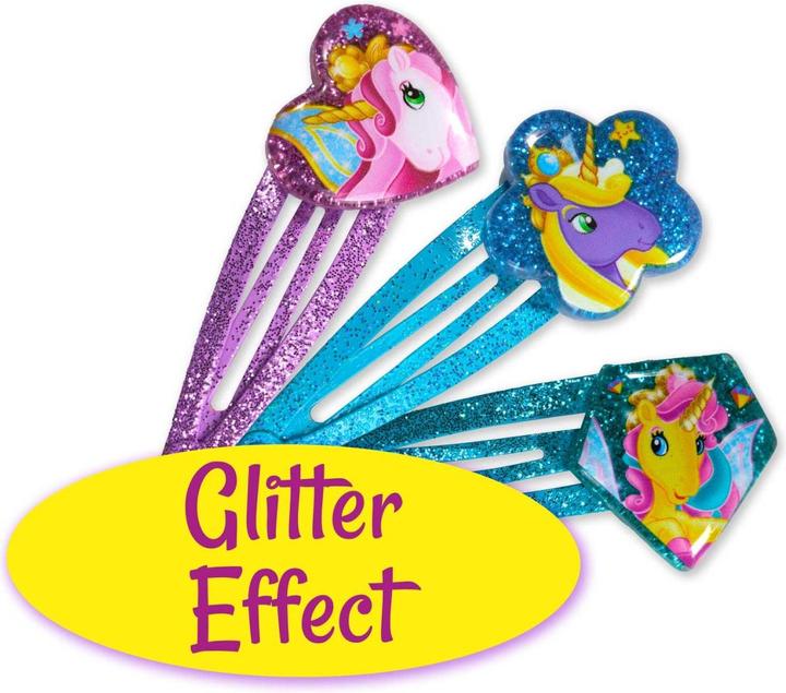 Actual product image Craze Galupy unicorn barrettes hair clips 6-pack (6 pcs.)