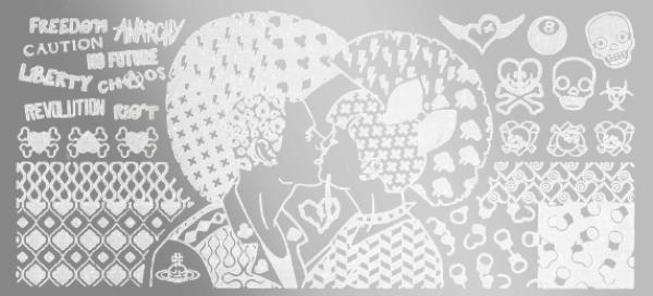 Actual product image GNBLab Nail Art Stamping DER-23
