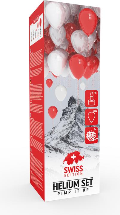 Actual product image Pimp It Up Helium set Swiss Edition (30 balloons)