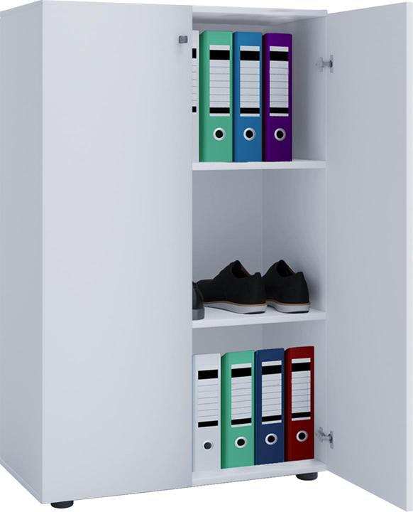 Immagine prodotto VCM Mobile da ufficio in legno Scaffale per file Lona 3 scomparti con ante a battente (70 x 40 x 111 cm)