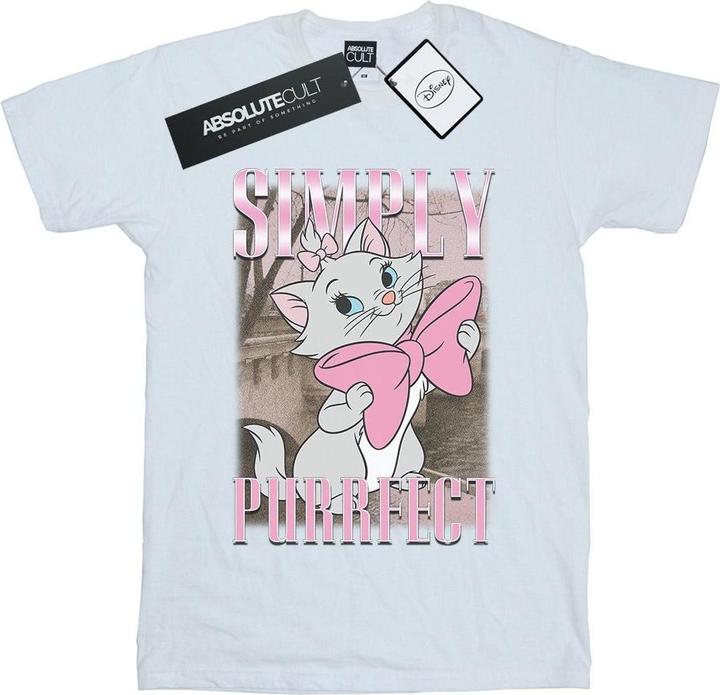 Actual product image Disney Womens/Ladies Aristocats Marie Simply Purrfect Homage Cotton Boyfriend T-Shirt (S)
