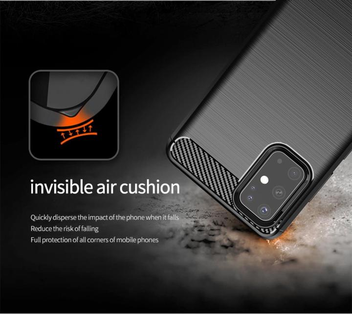 Immagine prodotto Cadorabo TPU Ultra sottile in acciaio inossidabile al carbonio Combi Cover (Samsung Galaxy S20+)