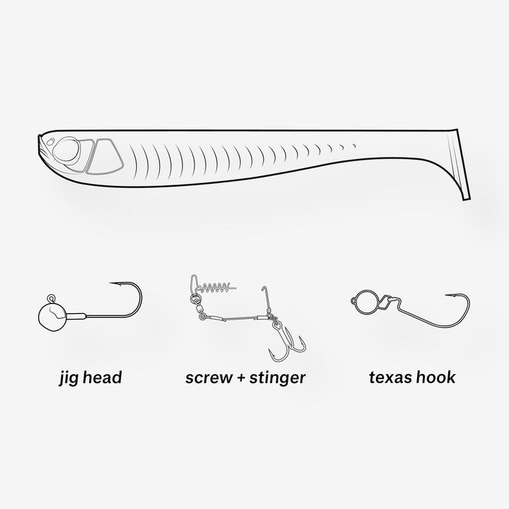 Produktbild Caperlan Gummiköder Yubari Fatshad mit Lockstoff Kaulbarsch (9 cm)