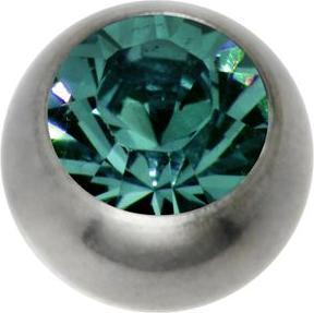 Image du produit Bijouteria 1.2mm Titane élément de piercing (Cristal Swarovski, Titane)