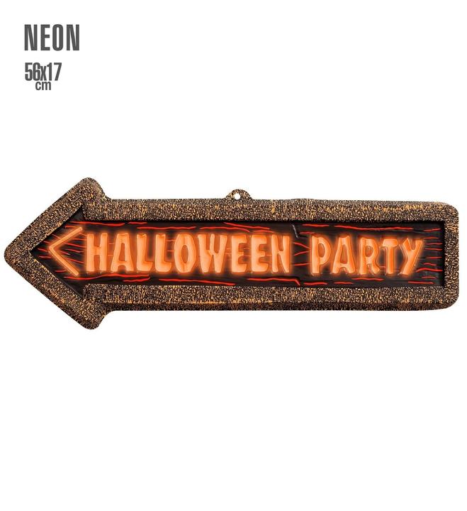 Produktbild Widmann 3D Neon Schild Halloween Party 56x17cm