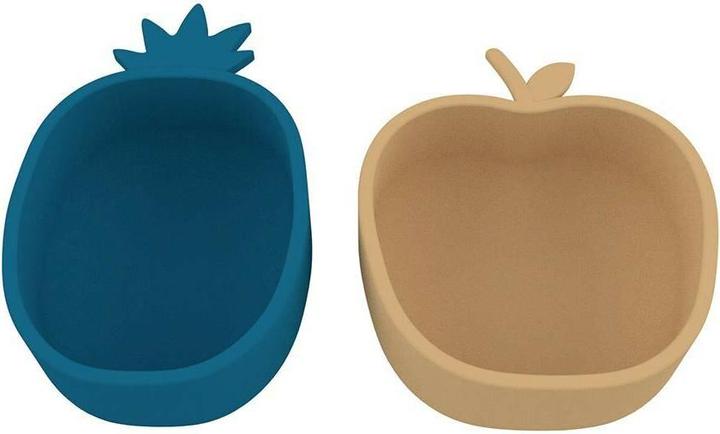 Actual product image Oyoy Children's Bowl Pineapple & Apple 2 pieces, Blue/Brown