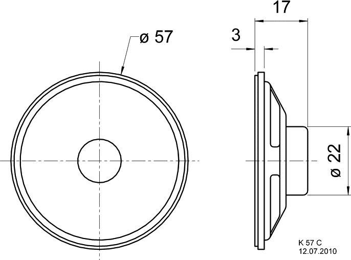 Actual product image Visaton Full range loudspeaker K 57 C, 8 Ohm