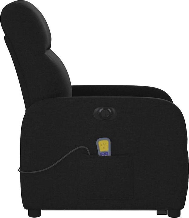 Actual product image VidaXL Massage chair with stand-up aid black fabric