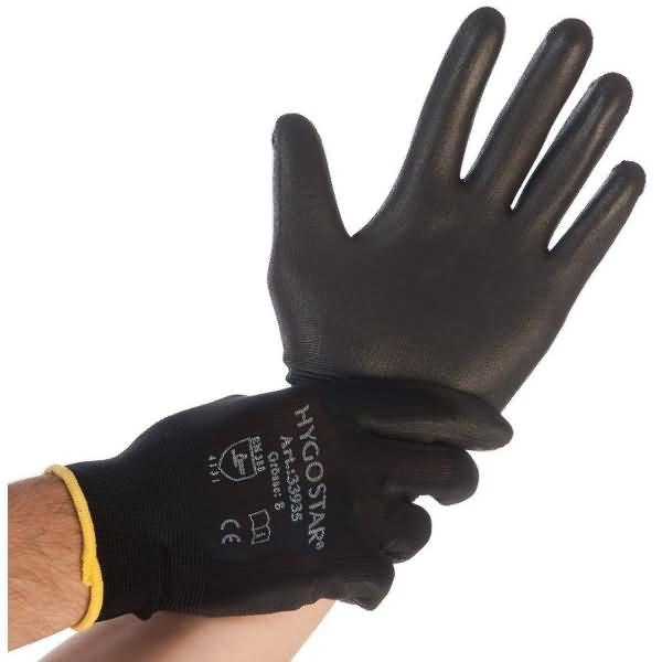 Actual product image franz mensch unisex work gloves Black Ace black size M 12 pair (M)