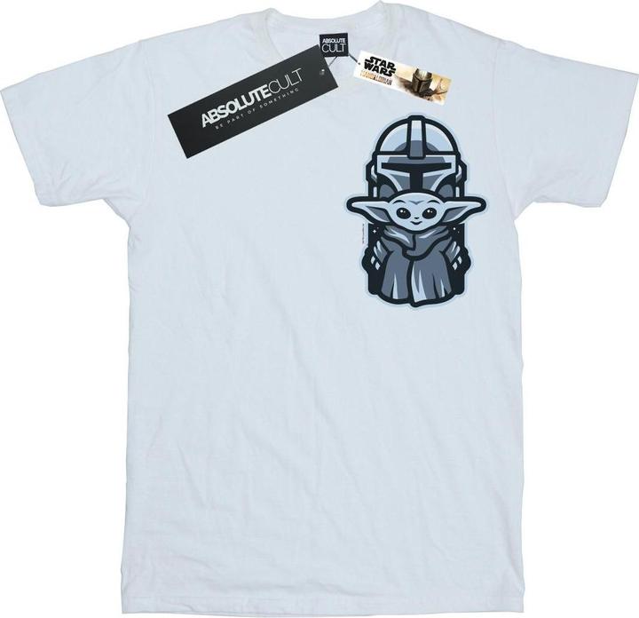 Actual product image Star Wars Mens The Mandalorian Mando Child Combo Breast Print T-Shirt (4XL)
