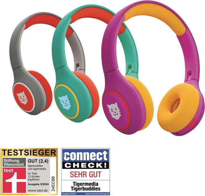 Immagine prodotto Tigermedia Cuffie per bambini tigerbuddies - Happy Red Edizione Svizzera (Tedesco, Francese, Italiano, Inglese)