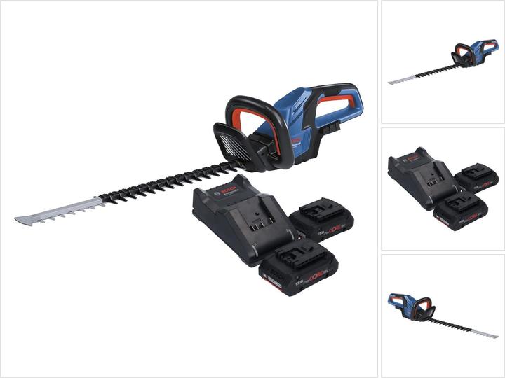 Produktbild Bosch Professional Bosch GHE 18V-60 Professional Akku Heckenschere 18 V 60 cm Brushless + 2x ProCORE Akku 4,0 Ah + (Akkuheckenschere)