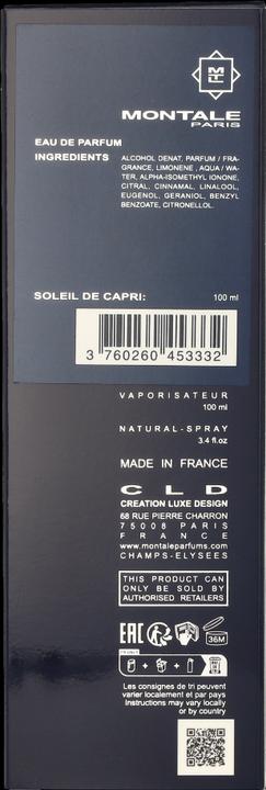 Image du produit Montale Soleil de Capri (Eau de parfum, 100 ml)