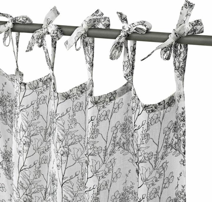 Produktbild Loberon Gardine Zaylia schwarz/weiss (H/B 250/135 cm)