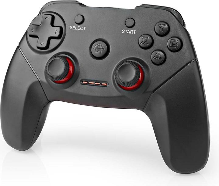 Actual product image Nedis Gamepad | Wireless | Battery-powered | PC | Number of buttons: 11 | Cable length: 1.00 m | Black (PC)