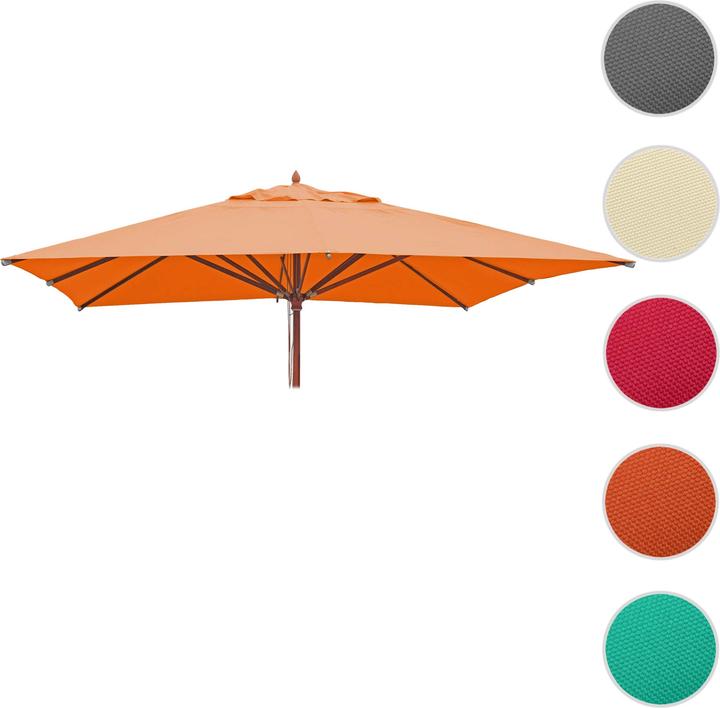 Actual product image Mendler Cover for gastronomy wooden parasol, parasol cover replacement cover, square 4x4m polyester 3kg - t (4 m)