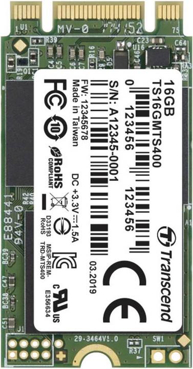 Produktbild Transcend MTS400 SSD (16 GB, M.2 2242)