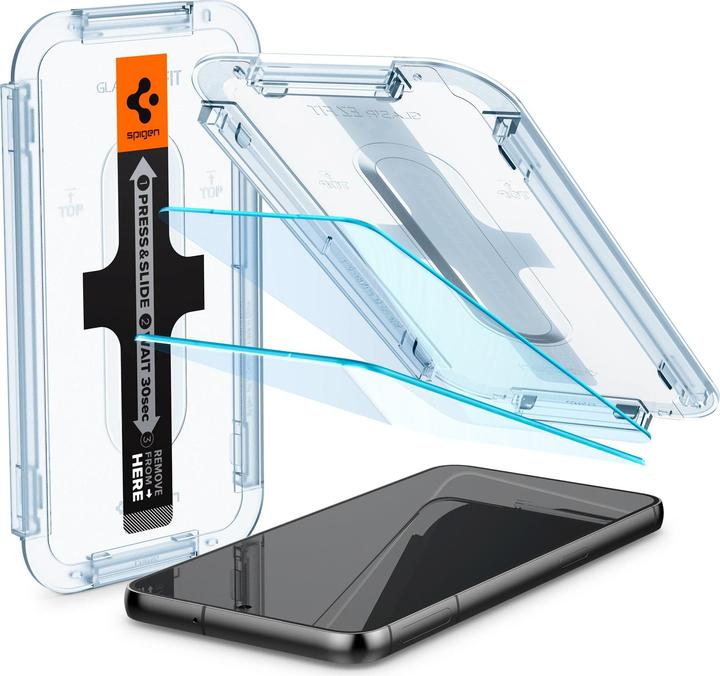 Spigen Glas.TR Sam S23 2szt./2pcs "EZ FIT" AGL05958 szkło hartowane (2 Piece, Samsung Galaxy S23)